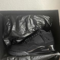 Jordan 4 Black Cat Size 10 Air Jordan 4 Black Cat, Jordan 4 Black, Jordan Black, Shoes Air, Air Jordan 4, Jordans For Men, Black Cats, Jordan Shoes, Mens Shoes Sneakers