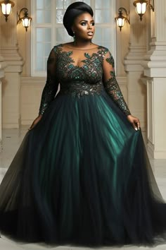 Xpluswear Evening Gowns Green, Plus Size Gala Dress, Plus Size Evening Gowns, Plus Size Ball Gown, Plus Size Evening Gown, Green Wedding Dresses, Pregnant Lady, Tulle Mini Dress, Tulle Maxi Dress