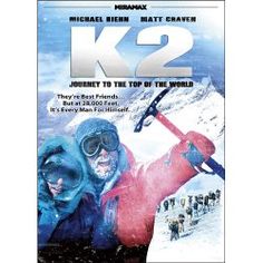 the movie poster for k2 2 starring two men with skis on their shoulders