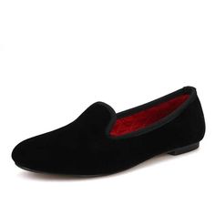 Elevate your style with the exquisite Scarlet Comfort Women's Velvet Loafers from Guocali. Crafted with meticulous attention to detail, these luxurious loafers are designed for the fashion-forward woman who values both elegance and comfort. The plush velvet upper, coupled with the striking red cotton insole, makes these shoes a standout choice for any wardrobe. Key Features: Luxurious Velvet Upper: Soft and sophisticated, the velvet material offers a touch of luxury and refinement. Red Cotton In Kids Loafers, Mens Undershirts, Man Blazer, Mens Boxer Shorts, Velvet Loafers, Monk Strap Shoes, Suit Shoes, Loafer Slippers, Brand Shop