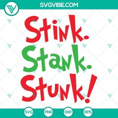 the stikk stak sticker is shown in red, green and white