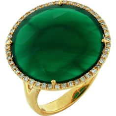 Radiant 14K Yellow Gold Green Agate and Diamond Ring - 0.24 Carat Total Diamond Weight Elegant Green Gemstones In 14k Gold, Elegant Green Gemstones For Formal Occasions, Elegant Green Emerald Cabochon Ring, Elegant Green Cabochon Emerald Ring, Classic Green Gemstones With Accents, Luxury Green Gemstones With Halo Setting, 14k Gold Green Gemstones, Luxury Green Rings With Gemstone Accents, Elegant Green Rings With Gemstone Accents