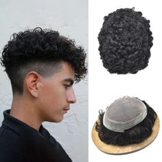 sponsored - Find many great new & used options and get the best deals for Curly Toupee for Black Men Human Hair System Fine Mono Poly Mens Wigs 20MM 25MM at the best online prices at eBay! Free shipping for many products! Indian Human Hair, Mens Wigs, Hair System, Base Design, Hair Density, Styling Products, Hair Waves, Off Black, Hair Lengths