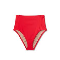 Women's Extra High Waisted Tummy Control Medium Coverage Bikini Bottom - Kona Sol™ Red M Red High-waisted Swimwear For Pool, High-waisted Red Summer Swimwear, Red Moisture-wicking Swimwear For Summer, Red Swimwear With Built-in Bra, Red Swimwear With Built-in Bra And Stretch, Media Coverage, Swim Fashion, Swim Bottoms, Swimwear Fashion