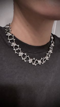 Solid stainless steel Waterproof No tarnish. No rust. No green skin. Chain length is 16”-19” 3” adjustable extension chain Green Skin, Skull Necklace, Skull And Crossbones, Chain Lengths, Chain Length, Choker Necklace, Rust, Stainless Steel, Chain