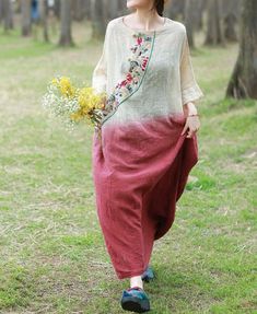 "【Fabric】 linen 【Color】 linen color 【Size】 M; Shoulder width is not limited Shoulder + Sleeve Length 40cm / 15\" Cuff circumference 35cm/ 12\" Bust 130cm / 50\" Length 127cm / 49\" Hem circumference 158cm/ 61\" L; Shoulder width is not limited Shoulder + Sleeve Length 42cm / 16\" Cuff circumference 36cm/ 14\" Bust 136cm / 53\" Length 129cm / 50\" Hem circumference 162cm/ 63\" Note: the effect of each monitor is different, there will inevitably be color difference, please pay attention to the buy Summer Linen Long Sleeve Dress For Garden Party, Long Sleeve Ramie Summer Dresses, Spring Beige Linen Bohemian Dress, Spring Bohemian Beige Linen Dress, Spring Beige Bohemian Linen Dress, Spring Tunic Dresses In Ramie, Spring Ramie Tunic Dress, Beige Linen Dress For Spring Garden Party, Spring Beach Dress Made Of Ramie