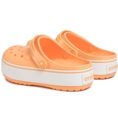 Fun Shoes - Nwt - Crocs Clog Slip-On / Slippers / Shoes - Platforms / Flatforms / Lifts / Wedges - Easy To Clean And Quick To Dry - Ventilation Ports For Enhanced Breathability - Fully Molded Croslite Material - Iconic Crocs Comfort: Lightweight. Flexible. - Perfect For Summer, Vacation, Vacay, Beach, Wedding, Bachelorette, Graduation - Heel Height: 1.5 Inches - White / Citrus / Cantaloupe Orange Casual White Platform Clogs, White Sporty Clogs For Summer, Sporty White Clogs For Summer, Sporty White Summer Clogs, White Casual Platform Mules, Casual White Platform Mules, White Closed Toe Sporty Clogs, Sporty White Closed Toe Clogs, Sporty Platform Clogs With Synthetic Material