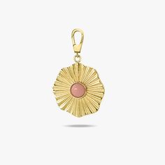 Flower Charm | 14K Solid Gold - Mionza Jewelry-14k gold pendant, charm bracelet, disc charm, flower charms, flower pendant, gold charm, gold charm necklace, gold coin charm, gold coin pendant, gold disc necklace, good luck charm, valentines day gift Pink Gold Pendant Jewelry With Charms, Pink Gold-plated Jewelry Tarnish Resistant, Pink Tarnish Resistant Gold Plated Jewelry, Tarnish Resistant Pink Gold Plated Jewelry, Pink Gold-plated Tarnish-resistant Jewelry, Pink Gold Flower Shaped Jewelry Gift, Pink Tarnish-resistant Gold-plated Jewelry, Pink Gold Flower-shaped Jewelry Gift, Pink Tarnish-resistant Round Jewelry