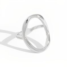 Oval Open Ring - Eva Geometric Figures, Unique Products Design, No 5, Open Ring, Design Concept, Concept Design, Unique Design, Silver Bracelet, Design Ideas