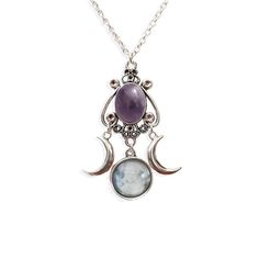 PRICES MAY VARY. Gothic Moon Necklace：These crescent pendant necklaces are designed in a gothic style and dark vintage, adding a layer of mystery to the necklace.style Gothic Pendant Nnecklaces: Our Gothic Moon necklace comes in various colors including Gothic red pendant necklace, Gothic black pendant necklace, Gothic purple pendant necklace Gothic Witch Crescent Necklace: These Gothic Witch crescent pendant necklaces are made of crystal and alloy, nickel and lead free, non-allergenic and suitable for most people,they are perfect necklace crafted for halloween. Pefect Gifts: These Gothic Moon Necklace for Women it is the perfect halloween gift for women. Purple red black Gothic necklace is designed for daily life and everyday wear Halloween Costumes, vampires, bat, witch, cat cosplay Serv Moon Themed Jewelry, Mysterious Jewelry, Moon Stone Necklace, Moon Crystal Necklace, Moon And Saturn, Red Pendant Necklace, Halloween Costume Jewelry, Purple Pendant Necklace, Crescent Pendant