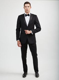 Luxurious 100% Super Fine Wool Italian Black Peak Lapel Tuxedo - Tomasso Black Tuxedo Suits For Black-tie Gala Events, Tuxedo Suit With Suit Collar For Gala, Formal Tuxedo With Suit Collar For Galas, Tuxedo With Suit Collar For Gala, Classic Black Tuxedo For Gala, Formal Tuxedo Sets With Slim Fit, Classic Fitted Suit For Gala, Gala Tuxedo With Suit Collar, Notch Lapel Tuxedo For Black-tie Gala Events