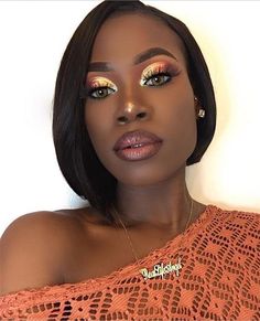 Makeup Looks For Black Women, Fall Eyeshadow Looks, Fall Eyeshadow, New Makeup Ideas, Maquillage On Fleek, Professional Haircut, Beauty Make-up, Makeup Idea, Face Beat