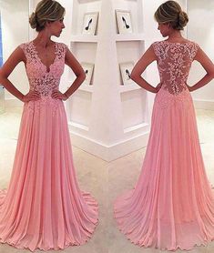 Pink Fitted Chiffon Dress For Prom, Pink Fitted Chiffon Wedding Dress, Pink Fitted Chiffon Dress For Wedding, Pink Chiffon Dress For Prom Banquet, Pink Fitted Floor-length Chiffon Dress, Fitted Pink Chiffon Dress For Wedding, Pink Chiffon Dress For Banquet, Pink Chiffon Dress With Sweep Train, Pink Floor-length Chiffon Wedding Dress