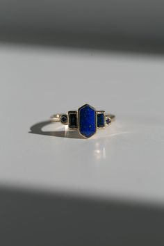 Lapis Lazuli Mirror Mirror – Dear Survivor Art Deco Style Jewelry, Minimalist Sapphire Engagement Ring, Lapis Lazuli Jewellery, Lapis Wedding Ring, Lapis Lazuli Wedding Ring, Lapis Engagement Ring, Blue Gold Ring, Lapis Lazuli Mirror, Antique Art Deco Engagement Rings