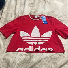 New With Tags Cute Cropped Tee. Looks Like A Dark Pink Adidas Crop Top, Womens Adidas, Adidas Crop, Comfy Clothes, Top 40, Cropped Tee, Adidas Tops, Crop Tee, Comfy Outfits