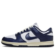 (WMNS) Nike Dunk Low 'Vintage Navy' FN7197-100 Nike Dunk Low Vintage Navy, Exclusive Sneakers, Adidas Spezial, Nike Dunk High, Adidas Campus, Nike Shox, Air Jordan 3, Nike Air Max Plus, Swag Shoes