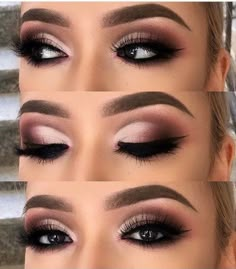 Wedding Makeup Looks Hooded Eyes, Winter Wedding Makeup Hooded Eyes, Fall Wedding Makeup Bridesmaid Smokey Eye, Makeup With Black Formal Dress, Kim Kardashian Hair And Makeup, Eye Makeup For Rose Gold Dress, Wedding Makeup For Brown Eyes Hooded, Brown Eye Bride Makeup, Bridal Makeup Dramatic Eyes