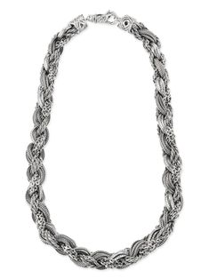 silver sterling silver polished finish rope chain lobster claw fastening Woven Silver Necklace, Silver Woven Necklace, Emanuele Bicocchi, Sterling Necklace, Sterling Necklaces, Rope Chain, Necklace Silver, Lobster Claw, Sterling Silver Necklaces