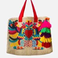 Welcome to SOLOLI, your whimsical haven for cute and boho-chic palm leaves tote bags adorned with hand-painted art. Prepare to be captivated by our collection inspired by the intricate Otomi patterns, infused with vibrant colors and bursts of love. Each bag is a unique work of art, carefully handcrafted and meticulously hand-painted, ensuring exquisite quality and attention to detail. Embrace the joy of self-expression with our one-of-a-kind palm leaves tote bags. Not only are they adorned with Painted Palm Leaves, Palm Leaf Bag, Dance With You, Hand Painting Art, Spread Love, Boho Vibe, Palm Leaves, Boho Chic Fashion, Medium Bags