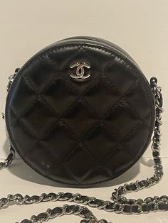 #ad Top Rated Chanel CC Black Quilted Lambskin Round Purse With Classic Silver Tone Chain NEW, Fashion women's Bags Round Purse, Chanel Purse, Black Quilt, Luxury Bags, Fashion Bags, Crossbody Bag, Silver Tone, Bag Lady, Chanel