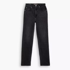 High Rise Straight Leg Jean In Black. 29 X 29 Classic High Rise Black Jeans, Classic Black Jeans With Relaxed Fit, Classic Black Relaxed Fit Jeans, Black Retro Jeans For Fall, Black Jeans For Everyday Fall Wear, Black Jeans For Everyday In Fall, Everyday Black Jeans For Fall, Fall Everyday Black Jeans, Modern Black Jeans For Everyday Wear