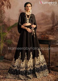 Buy Royal Black Lehenga Skirt for Wedding Wear Online an elegant lehenga choli dress for your evening event which is sure to make you look glamorous in it Wedding Party Wear Skirt With Zari Work, Party Wear Skirt With Zari Work For Wedding, Wedding Party Skirt With Zari Work, Black Bollywood Choli With Intricate Embroidery, Black Sharara With Intricate Embroidery For Party, Black Dabka Dupatta For Reception, Eid Black Choli With Sheer Dupatta, Black Dupatta With Dabka For Reception, Black Dabka Party Wear Dress