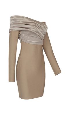 The Perfect Dress for Any OccasionIntroducing our Long Sleeve Folds Bandage Mini Dress in Khaki, the ultimate dress that will make you stand out from the crowd. Whether you're attending a romantic dinner date, having champagne with the girls, going to a cocktail bar, or hitting the party scene, this dress is the perfect choice.Unmatched Style and QualityWhat sets our dress apart from the competition is its unique design and attention to detail. The long sleeves add a touch of elegance, while the Elegant Beige Long Sleeve Bodycon Dress, Elegant Long Sleeve Beige Bodycon Dress, Elegant Off-shoulder Mini Dress For Dinner, Off-shoulder Mini Dress For Dinner Party, Off-shoulder Mini Dress For Party Season Dinner, Elegant Mini Bandage Dress, Long Sleeve Beige Bodycon Party Dress, Beige Long Sleeve Bodycon Dress For Party, Beige Long Sleeve Midi Dress For Party