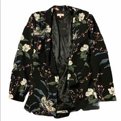 Nwt Jluxlabel Black Floral Belted Tie Blazer Jacket -Size: Large -Measurements Approx: Bust-Bust: 19”(Not Stretch) -Total Length: 32” -Color: Black Floral Pattern -Material: Self: 95% Polyester/5% Spandex Lining: Poly -Style: Blazer Jacket -Style #: J9750 -Details: Removable Belted Tie Front; Light Shoulder Pads -Condition: New W/ Tag -Color May Vary -Photo: Jluxlabel -Accurately Described & Represented -Final Sale. Backed By Pm Buyer Protection. Buyer Agrees To & Understands Condition Of Item. Chic Office Blazer With Floral Print, Floral Print Fall Office Blazer, Chic Floral Print Fall Blazer, Elegant Floral Print Office Outerwear, Chic Floral Print Formal Outerwear, Chic Floral Print Outerwear For Office, Chic Floral Print Office Outerwear, Elegant Floral Print Fall Outerwear, Elegant Floral Print Outerwear For Fall