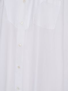 Front button closure. Button cuffs. One breast pocket. Model is wearing a size38 Poplin Shirt Dress, White Shirts Women, Pocket Model, Cotton Poplin Shirt, White Shirt Dress, Poplin Shirt, Shearling Jacket, Long Shirt, Swimwear Tops