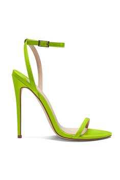 The Necessary Sandal - Lime – Femme LA Evening Sandals With Single Toe Strap In Green, Evening Green Sandals With Single Toe Strap, Green Formal Sandals With Single Toe Strap, Green Sandals With Contrasting Heel Counter, Single Strap Leather Sandals For Party, Leather Single Strap Sandals For Party, Green Modern Ankle Strap Sandals, Modern Green Sandals With Ankle Strap, Modern Green Ankle Strap Sandals