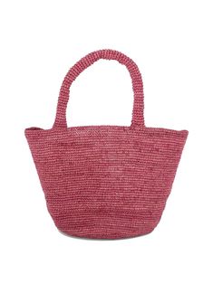 Manebi"Summer Medium" handbag100% rafia34x20x18 cm Top Handle Beach Bag With Braided Handles For Shopping, Shopping Beach Bag With Braided Top Handles, Shopping Beach Bag With Top Handle And Braided Handles, Eco-friendly Straw Bag For Shopping With Top Carry Handle, Pink Bags With Rolled Handles For Shopping, Chic Summer Crochet Bag With Top Carry Handle, Summer Crochet Tote Bag With Top Carry Handle, Double Handle Straw Shopping Bag, Pink Shopping Bags With Rolled Handles