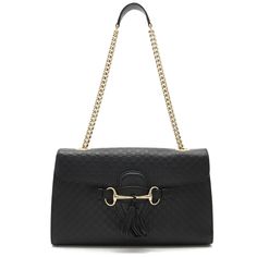 Gucci Micro Guccisima Emily Shoulder Bag Leather Black W29.5cm H18cm D7cm Shoulder Length Approx. 60cm (Not Adjustable) Gucci Shoulder Bag With Horsebit Detail For Business, Designer Shoulder Bag With Horsebit Detail For Business, Designer Office Bags With Horsebit Detail, Luxury Gucci Shoulder Bag For Office, Luxury Office Bags With Horsebit Detail, Elegant Evening Bag With Horsebit Detail, Chic Horsebit Shoulder Bag, Luxury Horsebit Office Bag, Luxury Gucci Bag With Horsebit Detail