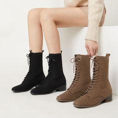 Use code PIN18 for 18% OFF discount. Upgrade your daily outfit with these chic boots. #VIVAIA #shoes #womenfashion #fashion style #boots #winter shoes #shoes lover Casual High-top Heeled Boots For Winter, Vivaia Boots, Vivaia Shoes, Wool Boots, Chunky Heeled Boots, Chic Boots, Thick Socks, Weave Fabric, Boots Winter