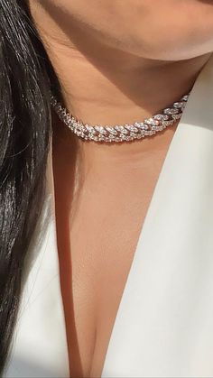 Mini Cuban Link Choker | Silver – The Lush Label Khloe Kardashian Outfits, Date Night Fits, Cuban Link Choker, Snake Necklace Silver, Golden Snake, Choker Silver, Cuban Link Necklace, Silver Diamond Necklace, Expensive Jewelry Luxury