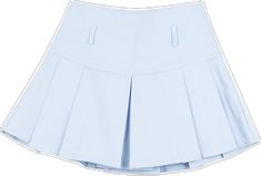 box-pleated-mini-skirt-ig405 / Light blue Trendy School Skort With Stretch, Trendy Stretch Skort For School, Trendy Stretch Tennis Skirt For School, Light Blue Fitted Mini Skort, Fitted Light Blue Mini Skort, Blue Cotton School Uniform Skirt, Blue Cotton Skort For School Uniform, Blue Stretch Skort For School, Fitted Tennis Skirt For School Uniform