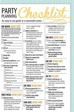 the ultimate party planning checklist