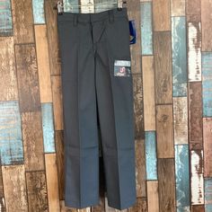 Nwt Dickies Elastic Waistband In The Back Pockets So Cute!! Hunter Green Pants, Dickies Chinos, Girls Cargo Pants, Navy Blue Uniform, School Uniform Pants, Straight Leg Khakis, Uniform Pants, Slack Pants, Navy Blue Pants