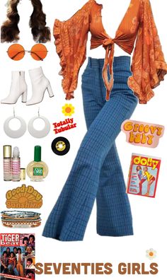 70 Aesthetic Outfit, 70s Fashion Costume, 70s 80s Disco Fashion, 70s Theme Outfit Women, Retro Outfits Disco, 70's Aesthetic Outfits, 70s Fashion Groovy, 70 And 80 Outfits, Disco Inspo Outfit