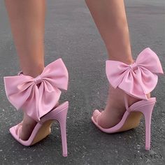 Lasaky - Chic Classic High Heels with Bow Detail and Sparkling Rhinestones - Elegant Stiletto Sandals Bride Heels, Pointed High Heels, Lady Shoes, Square Toe Sandals, Ankle Strap High Heels, Butterfly Knot, Strappy High Heels, Roman Fashion, Bow Heels