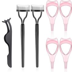 PRICES MAY VARY. Various makeup tools: you will get 7 pieces various eyelash makeup tools, including 1 piece eyelash extension tweezers, 4 pieces mascara applicator guide tools and 2 pieces eyelash comb curlers in total, whether you are a beginner or skillful people, this set will meet your needs Eyelash separator: designed with curved comb which nicely fits your eyes and evenly slides across the eyelashes every time, the space between the comb teeth is suitable for various volumes of eyelashes; Pro Lash Seperator, Eyelashes Box Hello Kitty, Lashes Accessories, Lash Separator, Eyelash Separator, Eyelash Comb, Eyelash Makeup, Mascara Application, Luxurious Skincare