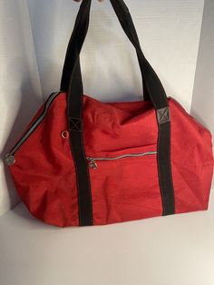 Vintage 90’s New York & Company Style Authority 1996 Red Duffle Gym Bag Luggage | eBay Red Duffle Bag For Daily Use, Red School Bag With Luggage Sleeve, Casual Red Bag With Luggage Sleeve, Red Rectangular Travel Bag For School, Casual Red Duffle Bag For School, Red Casual Duffle Bag For School, Red Large Capacity Travel Bag For School, Large Capacity Red Travel Bag For School, Retro Red Travel Bags