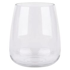 a clear glass is shown on a white background