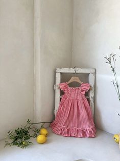 - Plaid short sleeve dress, ruffle sleeves- Made in South Korea*Matching romper sold separatelyCareMachine wash cold with like colors.Do not Bleach. Hang dry.Cool iron if needed. Do not dry clean. French Dress, Mom Hats, Matching Baby, White Dress Party, Check Dress, Ruffle Shorts