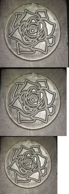 three pictures of the same design on cement