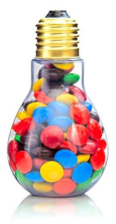 a light bulb filled with lots of candy