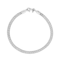 762890 - 14K White Gold - Mesh Bracelet Tarnish-resistant Sterling Silver Bracelet For Formal Occasions, Formal Silver Tarnish-resistant Chain Bracelet, Tarnish Resistant White Gold Diamond Bracelet, Tarnish Resistant White Gold Diamond Bracelet In Sterling Silver, Tarnish-resistant White Gold Sterling Silver Diamond Bracelet, Silver Tarnish Resistant Charm Bracelet For Formal Occasions, Silver Diamond Bangle Bracelet In 14k Gold, Formal White Gold Tarnish-resistant Chain Bracelet, Formal Tarnish-resistant White Gold Chain Bracelet