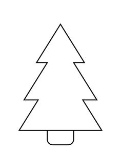 a line drawing of a christmas tree on a white background with the shape of a rectangle