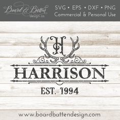 Antlers A-Z Monogram Last Name Est Date Sign Frame SVG - Commercial Use SVG Files for Cricut & Silhouette Products To Make And Sell, Last Name Monogram, Antler Monogram, Silhouette School Blog, Board Batten, Silhouette School, Sign Maker, Family Sign, Last Names