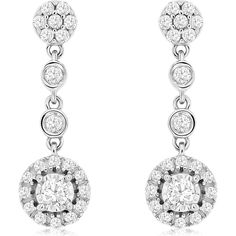 Dazzling 14K White Gold Diamond Earrings - 0.40 Carat Total Weight White Gold Diamond Earrings, Beauty And Grace, Gold Diamond Earrings, Royal Jewelry, Stunning Earrings, Elevate Your Look, White Gold Diamonds, Lattice, Timeless Beauty