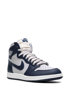 Navy High-top Sneakers With Contrast Sole, Brooklyn Fashion, Air Jordan High, Jordan Air 1, Jordan Wings, Brooklyn Style, Fav Shoes, Blue Jordans, Jordan 1s